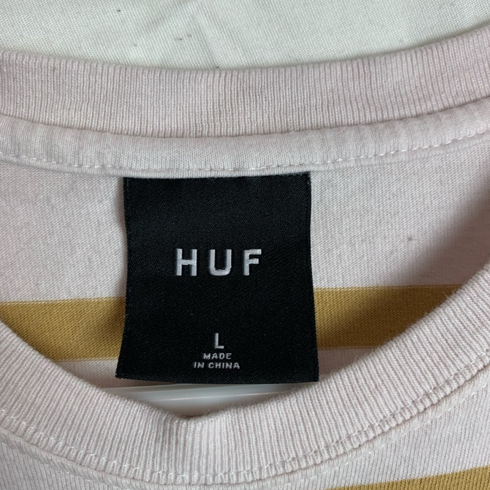 HUF white and mustard yellow long sleeve